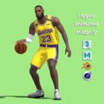 3D Rigged LeBron James Los Angeles Lakers NBA