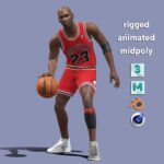3D Rigged Michael Jordan Chicago Bulls NBA