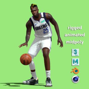 3D Rigged Reggie Bullock Dallas Mavericks NBA