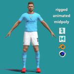 3D Rigged Kevin De Bruyne Manchester City