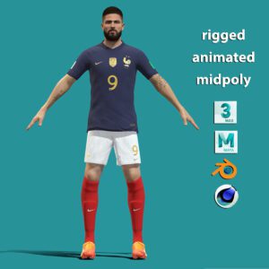 3D Rigged Olivier Giroud France Worldcup 2022