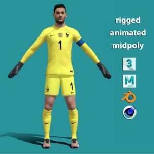 3D Rigged Hugo Lloris France Worldcup 2022