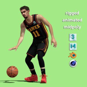 3D Rigged Trae Young Atlanta Hawks NBA