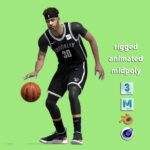 3D Rigged Seth Curry Brooklyn Nets NBA