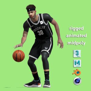 3D Rigged Seth Curry Brooklyn Nets NBA