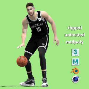 3D Rigged Ben Simmons Brooklyn Nets NBA