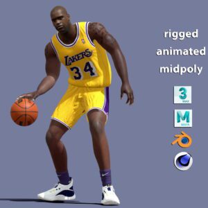 3D Shaquille O' Neal Los Angeles Lakers NBA - Basic
