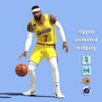 3D Rigged Carmelo Anthony Los Angeles Lakers NBA