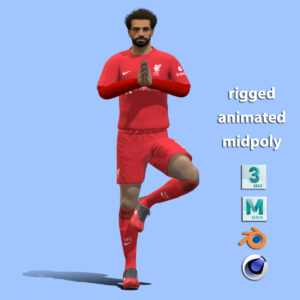 3D Rigged Mohamed Salah praying