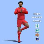 3D Rigged Mohamed Salah praying