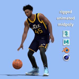 3D Rigged Donovan Mitchell 	Utah Jazz NBA