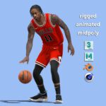 3D Rigged De Mar Derozan NBA