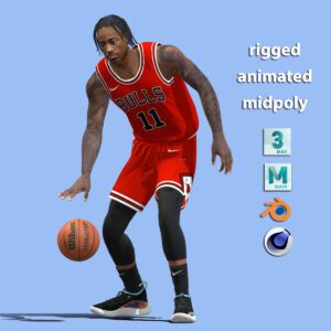 3D Rigged De Mar Derozan NBA