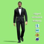 3D Rigged Man in suit