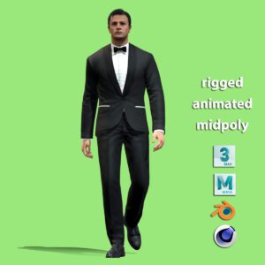 3D Rigged Man in suit