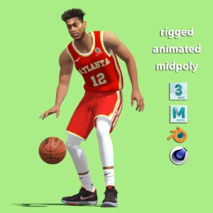 3D Rigged De' Andre Hunter Atlanta Hawks NBA