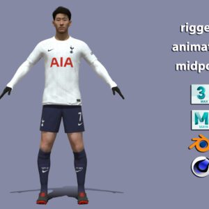3D Rigged Son Heung-Min Tottenham Hotspur