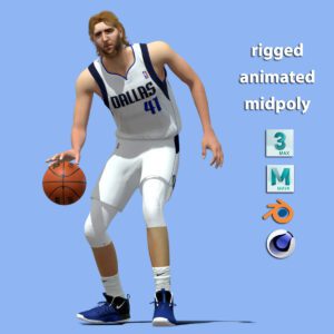 3D Rigged Dirk Nowitzki Dallas Mavericks