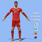 3D Rigged Thomas Muller Bayern Munich
