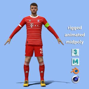 3D Rigged Thomas Muller Bayern Munich
