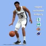 3D Rigged Keldon Johnson Spurs NBA