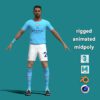 3D Rigged Riyad Mahrez Manchester City