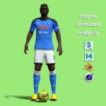 3D Rigged Victor Osimhen Napoli