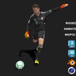 3D Rigged Manuel Neuer Bayern Munich 2023