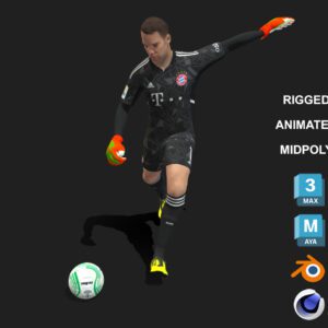 3D Rigged Manuel Neuer Bayern Munich 2023
