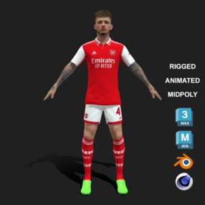 3D Rigged Ben White Arsenal 2023