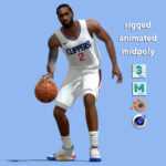 3D Rigged Kawhi Leonard Los Angeles Clippers 3D