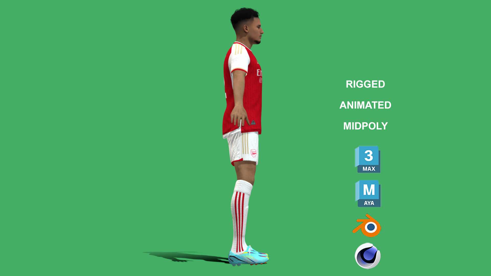 Saliba_3 3D Rigged William Saliba Arsenal 2024