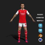 3D Rigged Jakub Kiwior Arsenal 2023