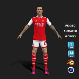 3D Rigged Jakub Kiwior Arsenal 2023