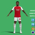 3D Rigged Reiss Nelson Arsenal 2024