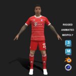 3D Rigged João Cancelo Bayern Munich 2023