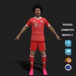 3D Rigged Serge Gnabry Bayern Munich 2023
