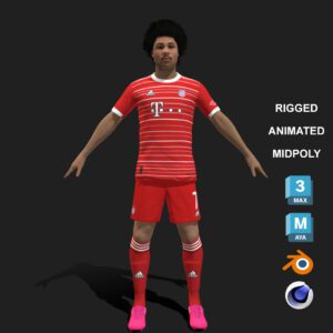 3D Rigged Serge Gnabry Bayern Munich 2023