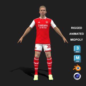 3D Rigged Oleksandr Zinchenko Arsenal 2023