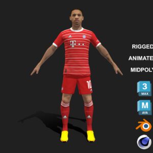 3D Rigged Leroy Sane Bayern Munich 2023
