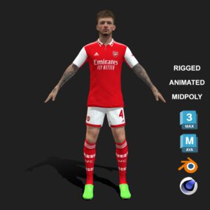 3D Rigged Ben White Arsenal 2023