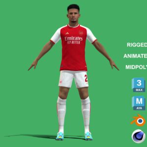 3D Rigged William Saliba Arsenal 2024