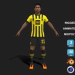 3D Rigged Jude Bellingham Borussia Dortmund 2023