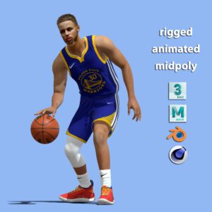 3D Rigged Stephen Curry Golden State Warriors NBA