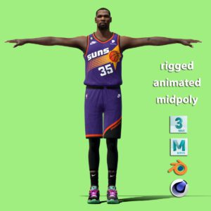 T-Pose Rigged Kevin Durant Phoenix Suns