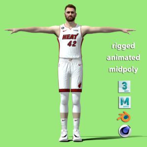 T- Pose Rigged Kevin Love Miami Heat NBA