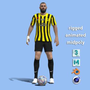 3D Rigged Karim Benzema Al-Ittihad