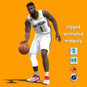 3D Rigged Zion Williamson New Orleans NBA