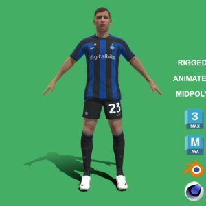 3D Rigged Nicolo Barella Inter Milan 2023
