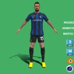 3D Rigged Francesco Acerbi Inter Milan 2023